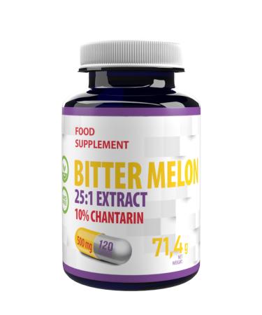 Hepatica Bitter Melon Bitter MelonKarela 12500mg Equivalent 500mg of 251 extract 120 Vegan Capsules 10 Chantarine High Strength Supplement