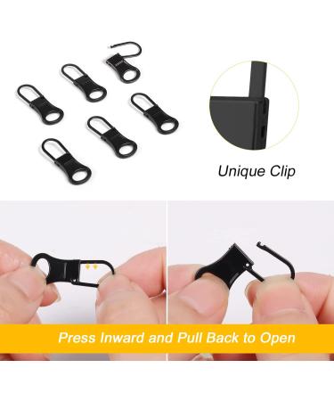 6 Pack Zipper Replacement Slides - Removable Zipper Repair Pulls for Jackets Pants Shoes & Backpacks (Black) - Buy Online on GoSupps.com