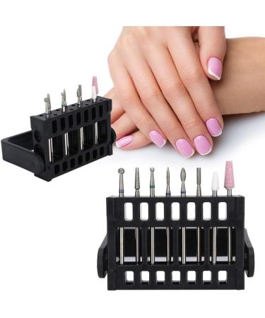Nail Drill Bit Holder Stand Nail Drill Bit Holder - 16 Holes Nail Drill Bit Display Holders Nail Grinding Head Storage Box for Beauty Salon Household((Black) grinding head - Buy Online on GoSupps.com