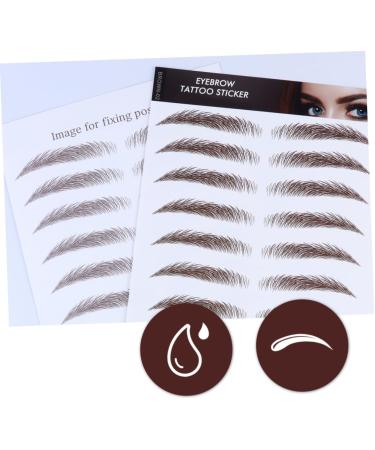Healeved 4pcs Eyebrow Stickers 6d Eyebrows Eyebrow Makeup 4d Tool Water Transfer Paper with Ink Make up - Buy Online on GoSupps.com