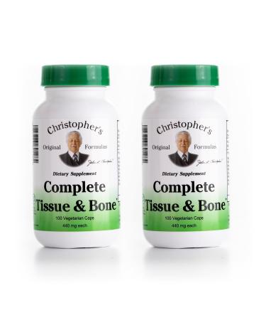 Christopher's Original Formulas Complete Tissue & Bone Formula 100 VCaps | Herbal Support for Bones & Connective Tissue - Pack of 2