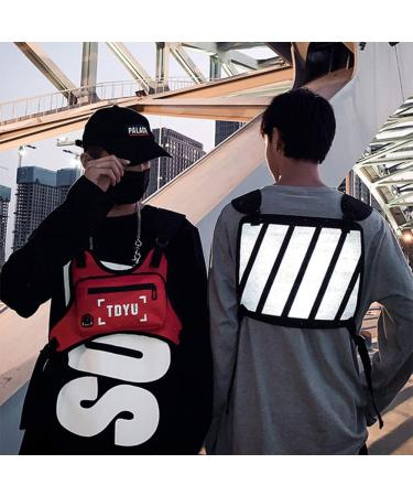 Klykon Reflective Chest Bag for Men and Women - Fashion Harness Utility Bag for Night Running and Hiking (Black) - Buy Online on GoSupps.com