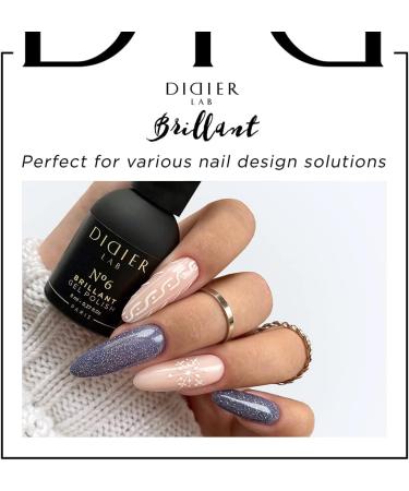 Didier Lab - Premium UV Gel Nail Polish - Brillant No. 06 - Gel Nail Varnish - Nail Art - Long-Lasting High Gloss Wear - Silver Gel Nail Polish - Gel Nails - Glitter Gel Nail Polish - Rich Pigment - Buy Online on GoSupps.com
