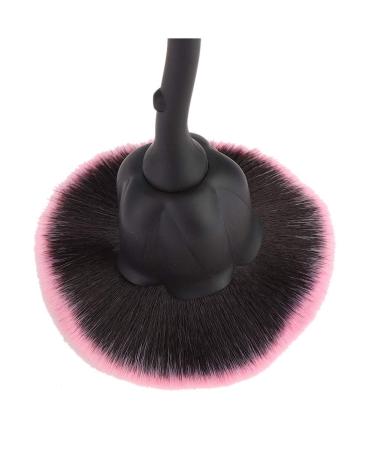 Rose Shape Nail Dust Brush - Long Grip Nail Art Painting Pen for Manicure & Powder Removal (02# Black + Pink) - Buy Online on GoSupps.com