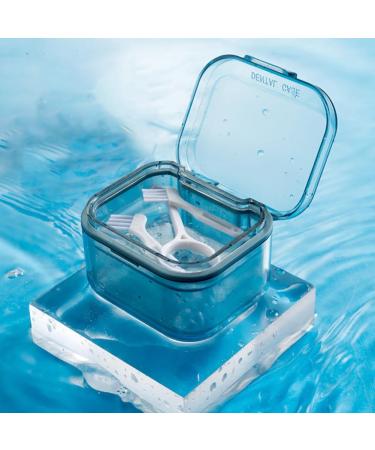 Three Layers Denture Box with Strainer Denture Box for Soaking Dentures and Storage Mouthguards Clear Dentures Braces Case for Daily Travel Cleaning(Blue) - Buy Online on GoSupps.com