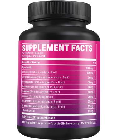 BMVINVOL Inositol Supplement - Myo-Inositol and D-Chiro Inositol Ideal 40:1 Ratio - Plus Berberine Cinnamon Ashwagandha + 5 More - 90 Capsules 90 Count (Pack of 1) - Buy Online on GoSupps.com