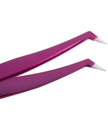 GUIJIALY Pro Beauty Precise Straight Curved Eyebrow Eyelashes Extension Tweezers Purple - Buy Online on GoSupps.com