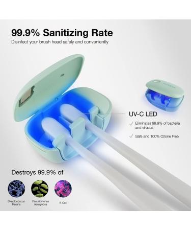 Lock & Lock UV LED Toothbrush Sterilizer - Portable Mint Green Container for Disinfection of 2 Brushes - Buy Online on GoSupps.com