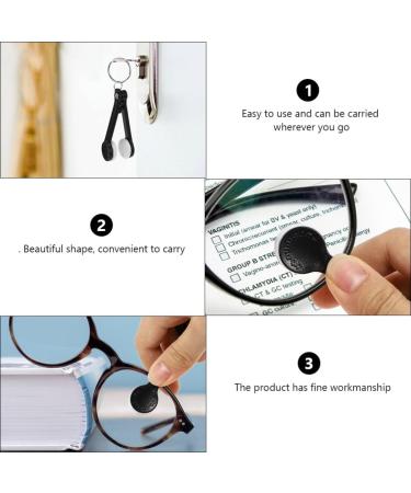 3pcs Eyeglass Lens Cleaner Set - Portable Glasses Wipe Dust Remover Clips & Cleaning Brush - Essential Travel Tool for Clear Vision - Buy Online on GoSupps.com