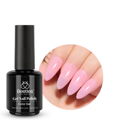 beetles Gel Polish 15mL Sheer Pink Nude Pink Gel Manicure Diy Nail Art Gel Soak Off UV LED Nail Lamp Nail Art Manicure Salon 1 Pcs
