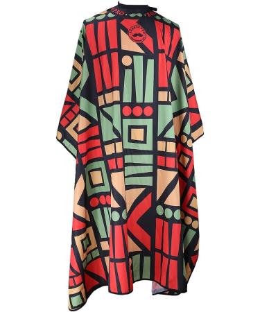 Buy Colorful Geometry Barber Cape - Adjustable Hair Cutting Cape 63x57" for Stylists | International Shipping Available - Buy Online on GoSupps.com