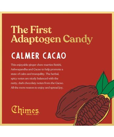 Calming Cacao Adaptogen Ginger Chews - Vegan Gluten Free Candy with Ashwagandha, Reishi, and Dark Cacao - Buy Online on GoSupps.com