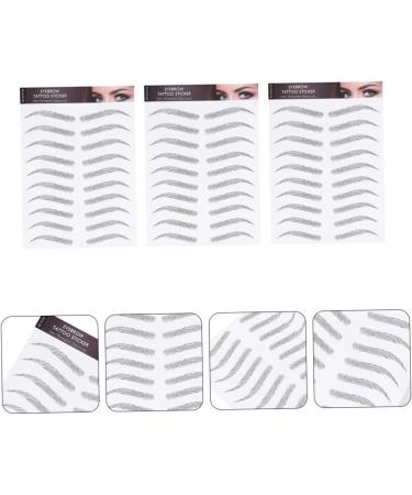 Healeved 9 Sheets Waterproof Eyebrow Stickers Brow Black Mens Sticking Stuffers Peel off Transfer Stickers 21x15cmx3pcs Black 1x3pcs - Buy Online on GoSupps.com