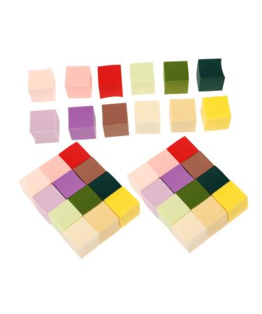 50 Pieces Manicure Tools Small Nail Sponge Nail Art Tools Powder Puff Nail Sponge Block French Lace Tool Form Glue Blush