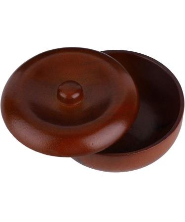 TMISHION Wooden Shaving Bowl with Lid - Men's Shaving Soap Cream Brush Container | Face Cleaning Tools | Foaming Cup with Cover - Buy Online on GoSupps.com