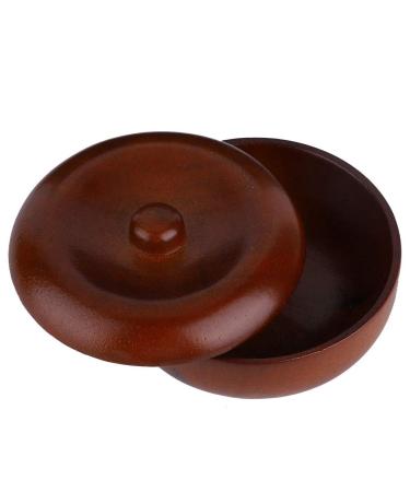Brrnoo RUBBER WOOD SHAVING SOAP BOWL MEN FOAMING WITH CASE FOR STORING SHAVING FOAM