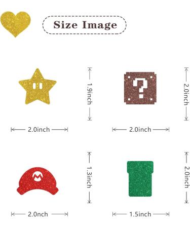 MonMon & Craft Mario Cupcake Toppers - Girls Boys Children Birthday Cupcake Toppers - Video Game Dessert Decor - Baby Shower Birthday Party Decorations Glitter - 24 Pcs - Buy Online on GoSupps.com