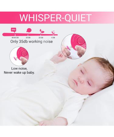 JAYL Electric Baby Nail Trimmer - 10 Grinding Pads for Infants, Toddlers & Adults - Bright Pink Round Design - Buy Online on GoSupps.com