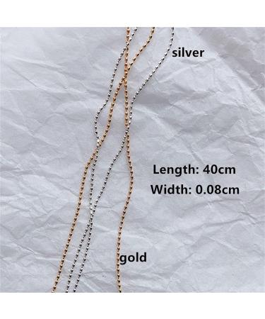 Fashion Nail Decorations Nail Accessory DIY Manicure Nail Art Chain Nail Metal Chain 0.8mm Ball(silver) - Buy Online on GoSupps.com