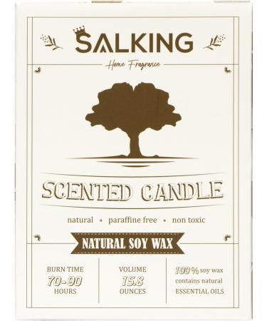 Premium Vanilla & Coconut Salking Fragrance Candles - Natural Soy Wax 90 Hours Burn Time Perfect Holiday Gift - Buy Online on GoSupps.com
