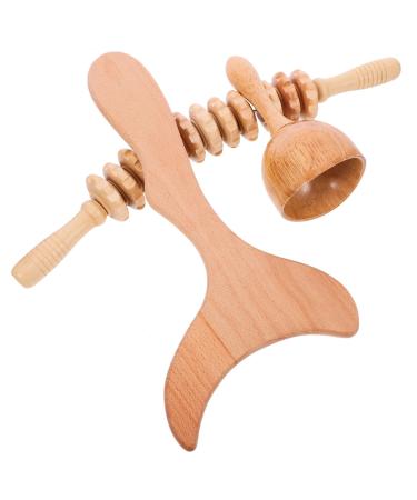 2 sets back massage board manual massage devices back massage device massage devices hand massage devices massage tool gua Sha body formation hand massage household wood overall