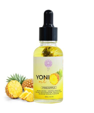 Magic V Yoni Oil Organic Feminine Oil Vaginal Moisturizer (Pineapple) Feminine Deodorant Eliminates Odor Ph Balanced With Essential Oils