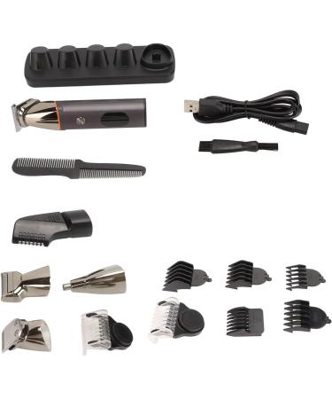 Qukaim Hair Trimmer Set Electric Hair Clipper Set with 6 Guide Combs for Men Waterproof Nose Hair Cutter and Eyebrow Grooming - Buy Online on GoSupps.com