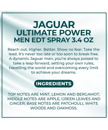 Jaguar Ultimate Power Men EDT Spray 3.4 oz 3.4 Ounce (Pack of 1) - Buy Online on GoSupps.com