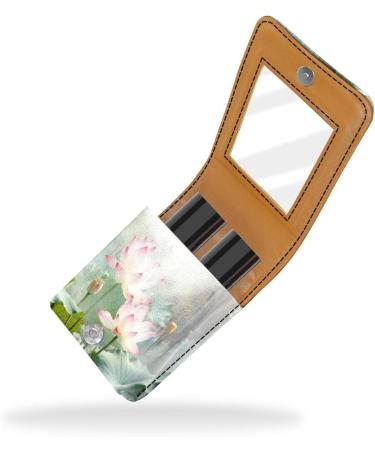 Buy Stylish Leather Lipstick Case with Mirror - Mini Lip Gloss Organizer | International Shipping Available - Buy Online on GoSupps.com