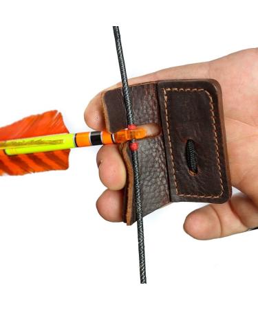 Shatterproof Split Finger Archery Shooting Tab | Real Leather | Made in USA | Right Hand Chrome Tan - Buy Online on GoSupps.com