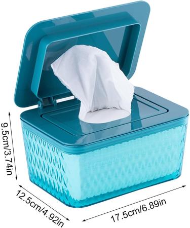 Wipes Dispenser Baby Wipes Case with Lid Removable Portable Wet Wipe Pouch Baby Holders Wipes Freshh Easy Open and Close Non-Slip Wipes Dispenser Secure Lid Keeps Wipes Freshh for Home Blue - Buy Online on GoSupps.com