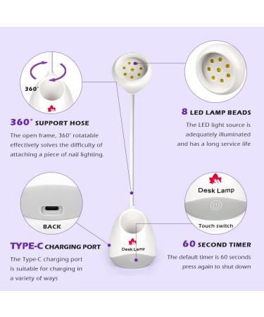 36W Gooseneck LED UV Nail Lamp for Gel Nails - Portable Hands-Free Mini Dryer for Salon-Quality Manicures - Travel-Friendly Nail Art Accessories - Buy Online on GoSupps.com