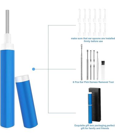Ear Wax Removal Tool Camera | Homaisson 3.9mm 1080P FHD Ear Cleaner with 6 LED Lights | 16 pcs Ear Spoons | for iPhone, iPad, Android | Blue Ear Wax Remover - Buy Online on GoSupps.com