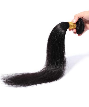 Buy Sego 14 Inch Brazilian Human Hair Bundles - 100% Unprocessed Virgin Straight Extensions - Natural Black Weave - Buy Online on GoSupps.com