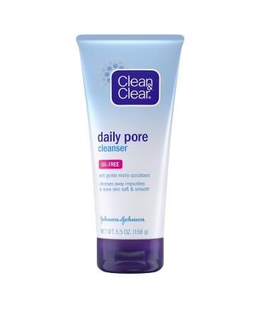 Clean & Clear Daily Pore Facial Cleanser for Soft Smooth Skin Oil-Free Acne Face Wash for Normal Oily & Combination Skin Care 5.5 oz ERROR: #N/A 5.5 Ounce (Pack of 1)