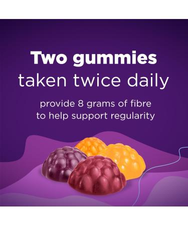 RestoraFIBRE+ 6 in 1 Daily Prebiotic Fibre Supplement Gummies for Adults Supports Health Benefits including Regularity Gentle Constipation Relief & Healthy Immune Function with Naturally Sourced Inulin (115 ea) - Buy Online on GoSupps.com