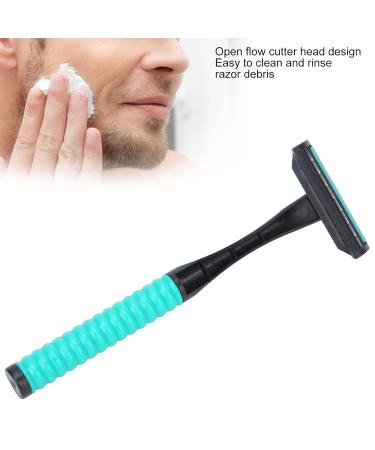 Professional Stainless Steel Safety Razor for Men - Manual Shaver with Double Layer Blades & Shaving Cream - Buy Online on GoSupps.com