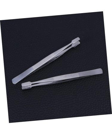 Shop Housoutil 3-Part Stainless Steel Tweezers Set - Professional Eyelash Tools for Extensions Makeup & Coin Stamping - 11cm Silver - Buy Online on GoSupps.com