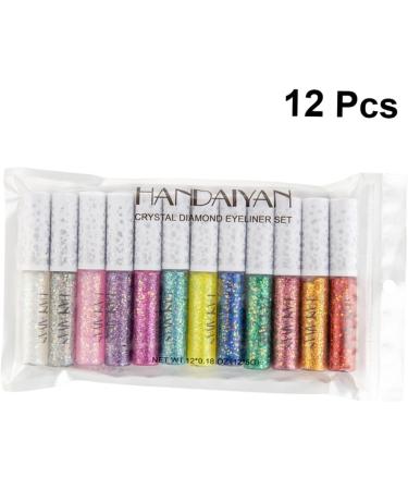 FOYTOKI 12pcs Liquid Eyeshadow Glitter Eyeliner Liquid Eyeliner Shinny Eyeliner - Buy Online on GoSupps.com