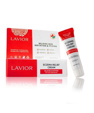 Lavior Eczema Relief Cream - Itch Relief with Colloidal Oatmeal & Botanical Ingredients for Dry Itchy Skin Non-Greasy Free of Steroid Fragrance & Parabens Pack of 1