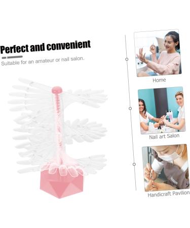 POPETPOP nail tips display stand nail art stands nail stands for nail art nail practice display stand nail tips display holder nail display stand holder spiral Acrylic bracket 6.2x6.2cm Pink - Buy Online on GoSupps.com