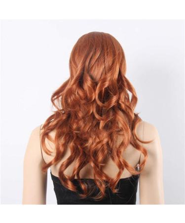 Buy BGHJUE Brown Fashion Long Curly Wig with Oblique Bangs - Fluffy Big Wave Lady Wig in Light Brown - Natural Look for Women - Buy Online on GoSupps.com