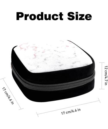 GIAPB Period Bag Sanitary Napkin Storage Holder | White Rose Gold Marble Makeup Pouch - Buy Online on GoSupps.com