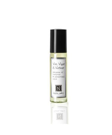 Vim Vigor & Vetiver Roll-on Perfume with Vetiver Essential Oil Alcohol-Free All-Natural Organic Long-Lasting Fragrance - Travel-Size Perfume for Women - TSA Approved 0.33 oz / 10 ml