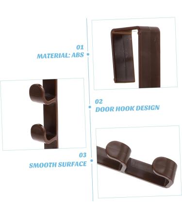 3pcs Door Coat Hook Scarf Hanger Over Door Towel Holder Towel Hooks Shower Hook Kitchen Door Outdoor 28.5X3.8X2CM Brown - Buy Online on GoSupps.com