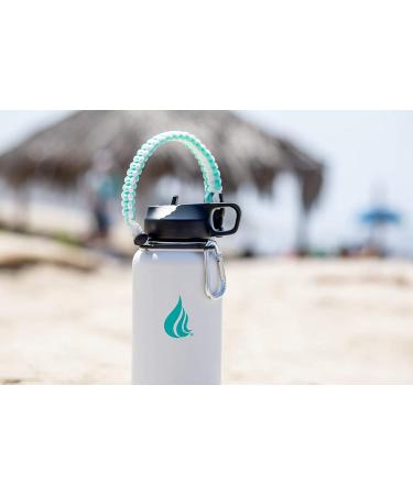 HYDRO CELL Paracord Handle Strap for 14-64 oz Water Bottles - Teal/White - Buy Online on GoSupps.com