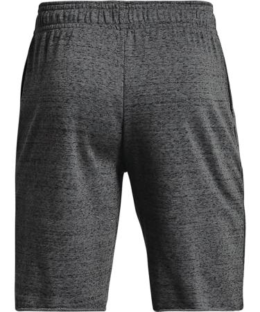 Under Armour Men's Rival Terry Shorts - Pitch Gray/Onyx White - Size Large - Buy Online on GoSupps.com