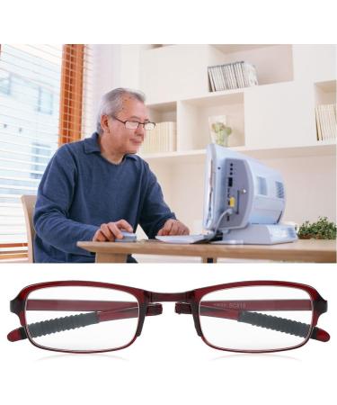 Folding Reading Glasses - Unisex Fashion Mini Glasses with Zipper Leather Case (Red 1.5) - Shop Internationally! - Buy Online on GoSupps.com