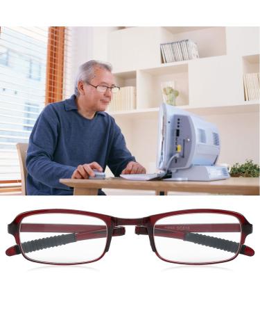 Portable Foldable Reading Glasses for Presbyopia - Lightweight 2 Colors Fatigue Relief (4.0 Red) - Buy Online on GoSupps.com