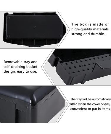 Gusnilo Clear Lid Plastic Storage Box for Nail, Hair Salon & Spa Tools - Black & White - Buy Online on GoSupps.com